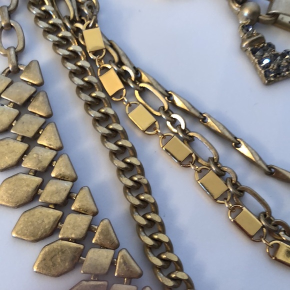 Stella and Dot multi necklace adjustable brass EUC - Picture 6 of 6